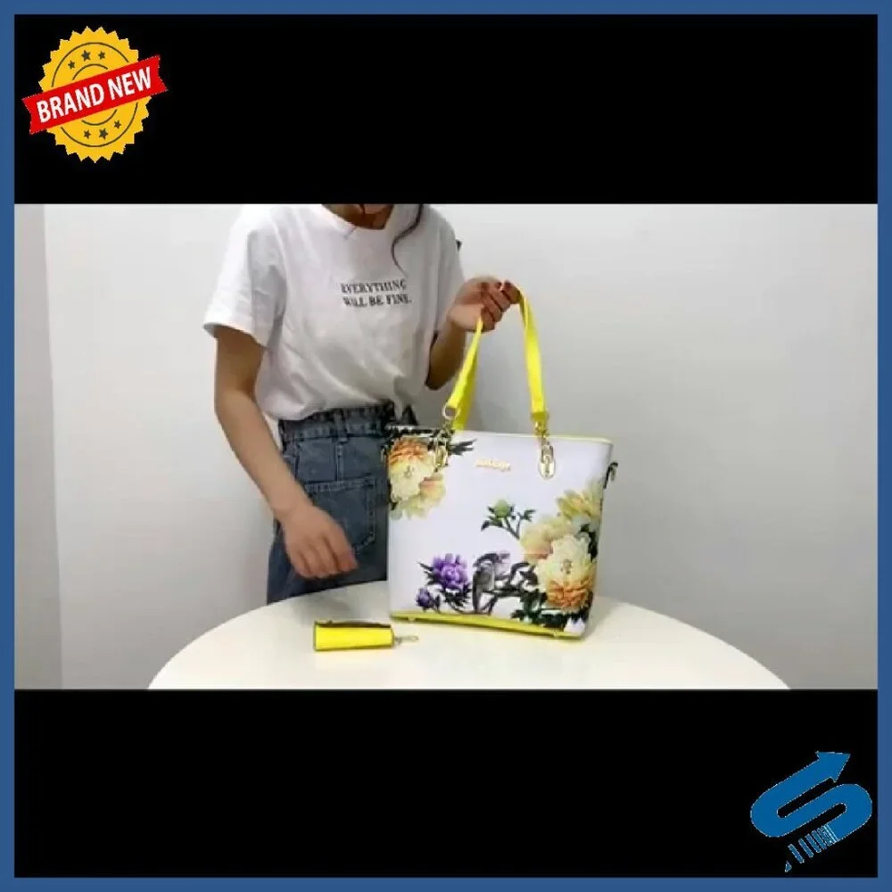 6-Piece Kids Faux Leather Purse Set with Tote Shoulder Bag Clutch - Picture 8 of 8